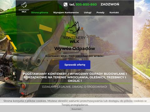 Kontenery-Wilk.pl - wywóz śmieci