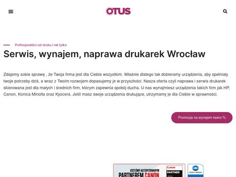 Otus.pl - wynajem drukarek